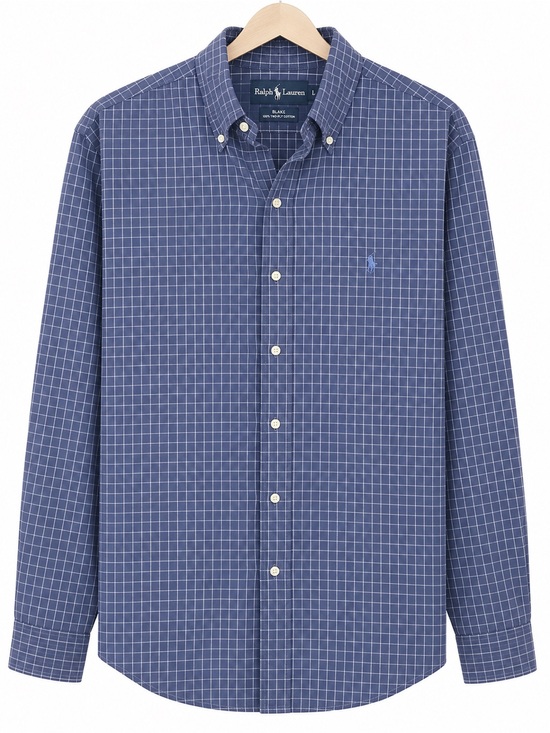 Ralph Lauren Other - Ralph Lauren Navy Blue Windowpane Button-Down Shirt